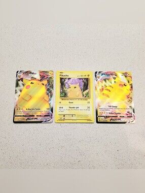 Pokemon Pikachu Trading Cards - Yellow & Gold